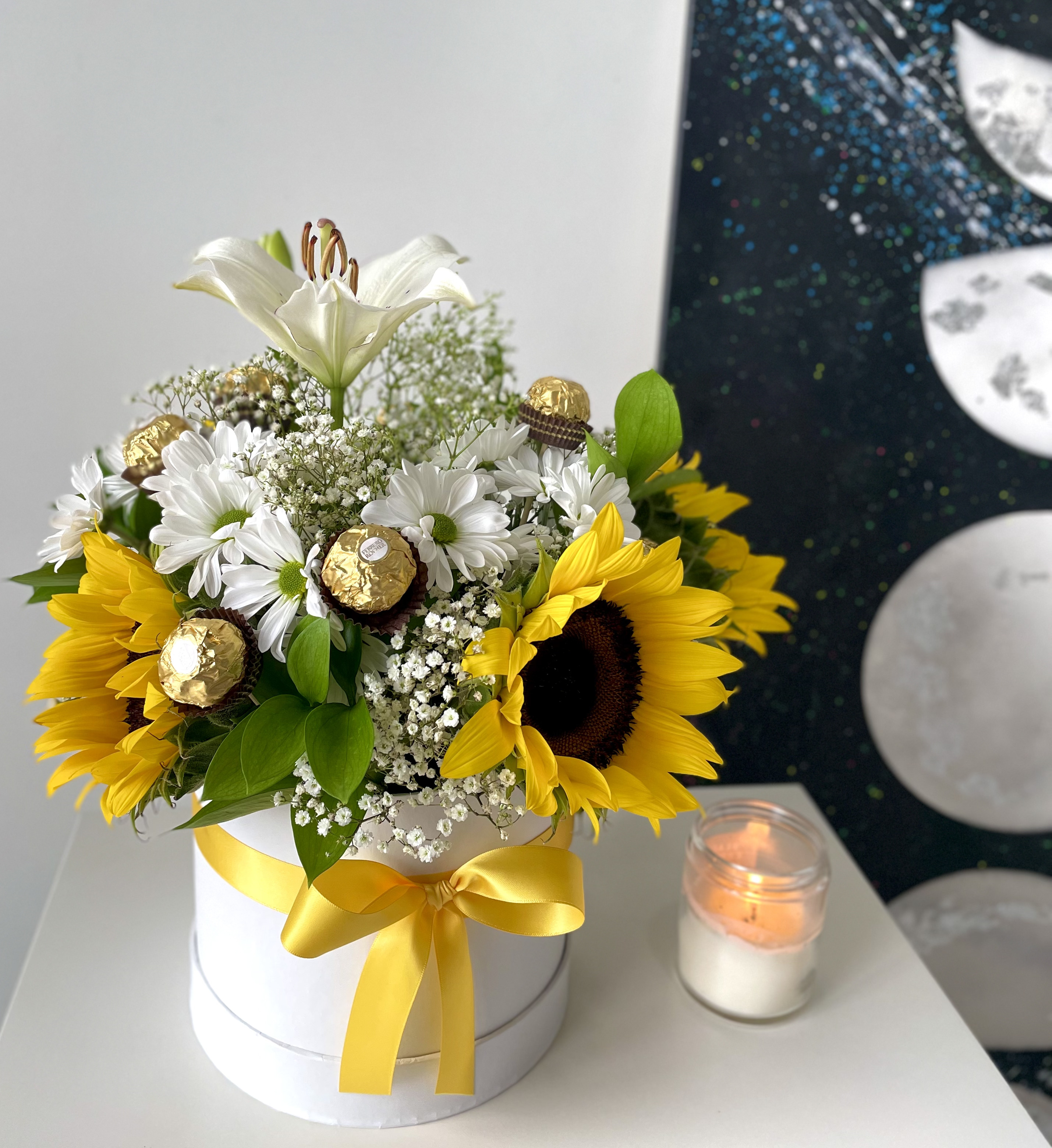 Floral sunflower + Chocolates